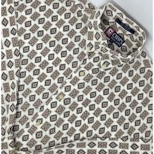 VINTAGE Chaps Ralph Lauren Shirt Men's Medium Southwestern AOP Long Sleeve EUC